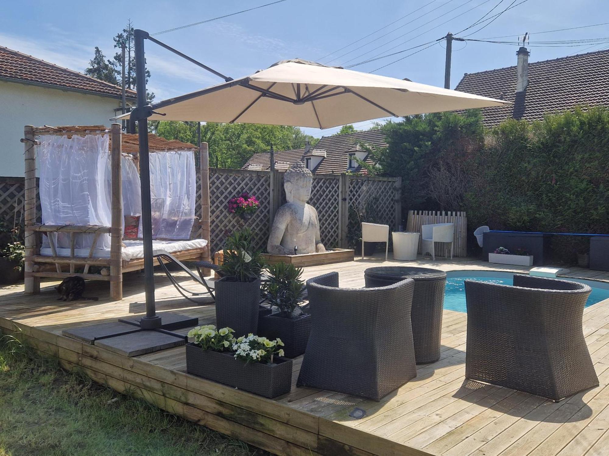 La Serenite Balinaise, Chambre Et Sdb Privee, Jardin , Piscine Et Jacuzzi En Saison, Pres De Chantilly, Parc Asterix Et Cdg Et Paris En 20' أوري لا فيل المظهر الخارجي الصورة